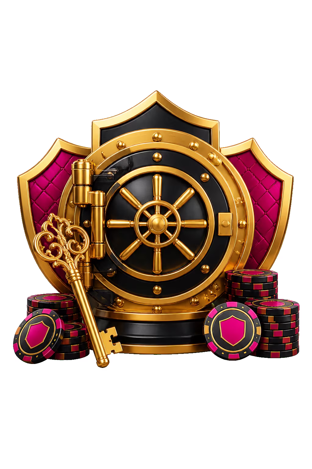 Coffre DelOro Casino avec clé de connexion